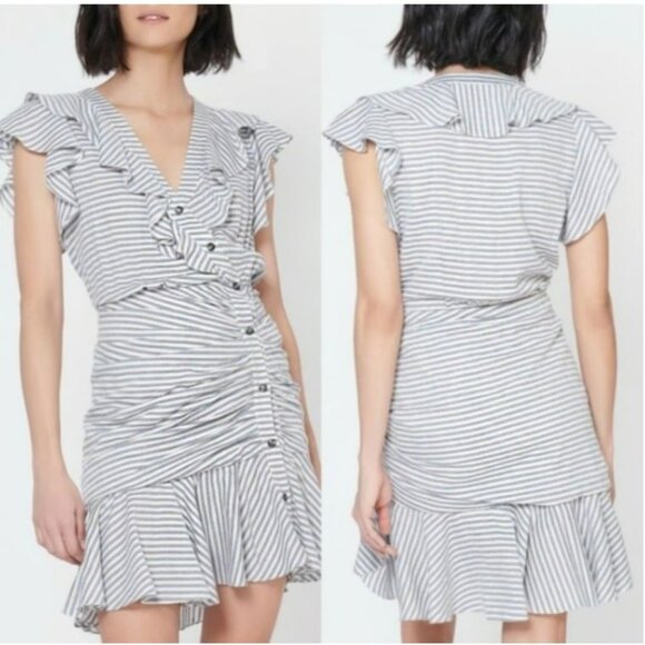 Veronica Beard Dresses & Skirts - VERONICA BEARD Kai Striped Ruffle Dress Size 4